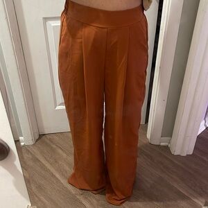 High waisted wide leg trouser